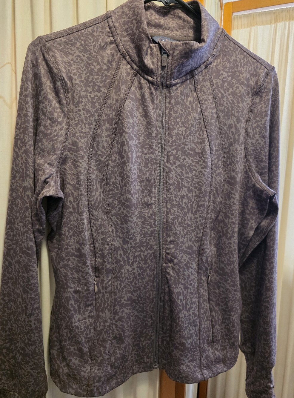 Danskin Purple Leopard Print Yoga Jacket